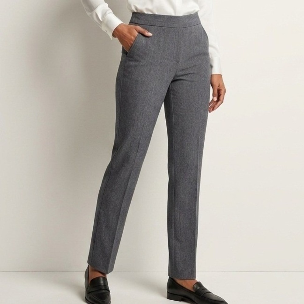 Briggs Petite Slimming Solution Gray Pull On Dress Pants 8P NWT Business Casual